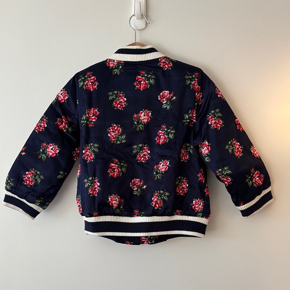 Floral Kids Jacket - Black with Pink Accents - Picture 2 of 3
